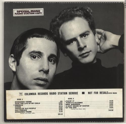 Simon & Garfunkel Bookends + Poster - Mono US Promo vinyl LP album
